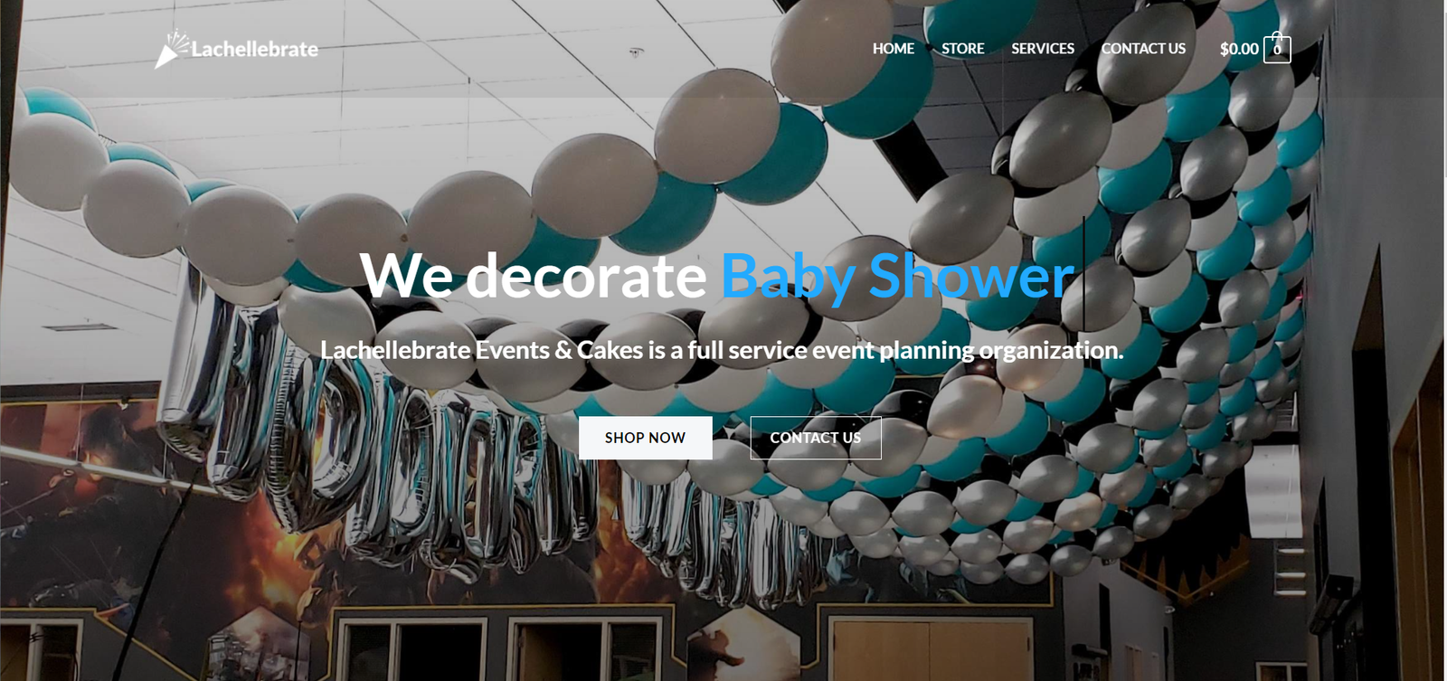 Lachellebrate WordPress event decoration website design