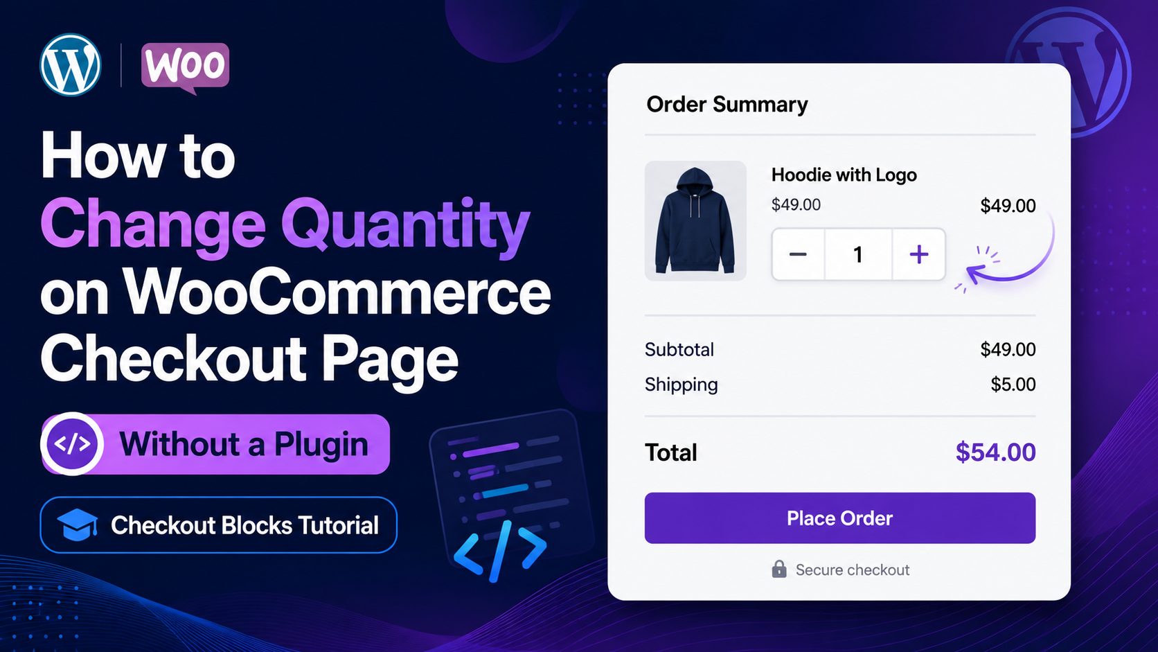 change quantity on WooCommerce checkout